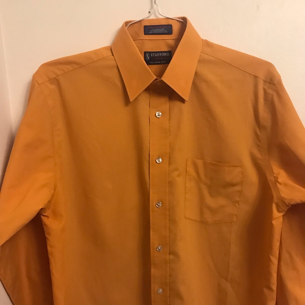 Stafford orange men’s button down shirt